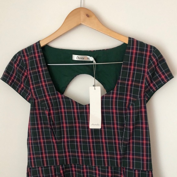 Sunny Girl Plaid Holiday Dress - Picture 5 of 5